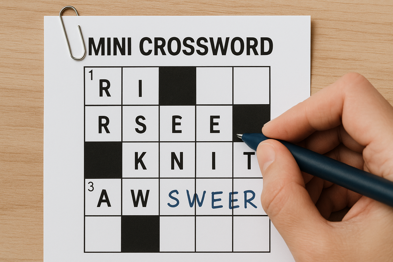 mini crossword answers