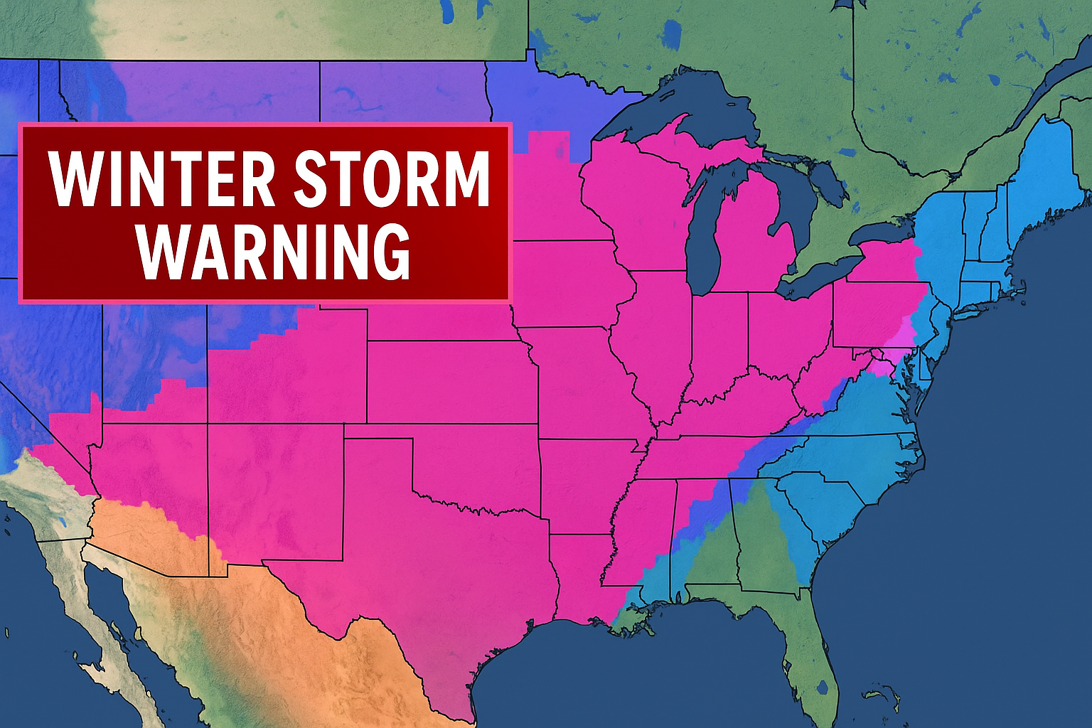 winter storm warning map