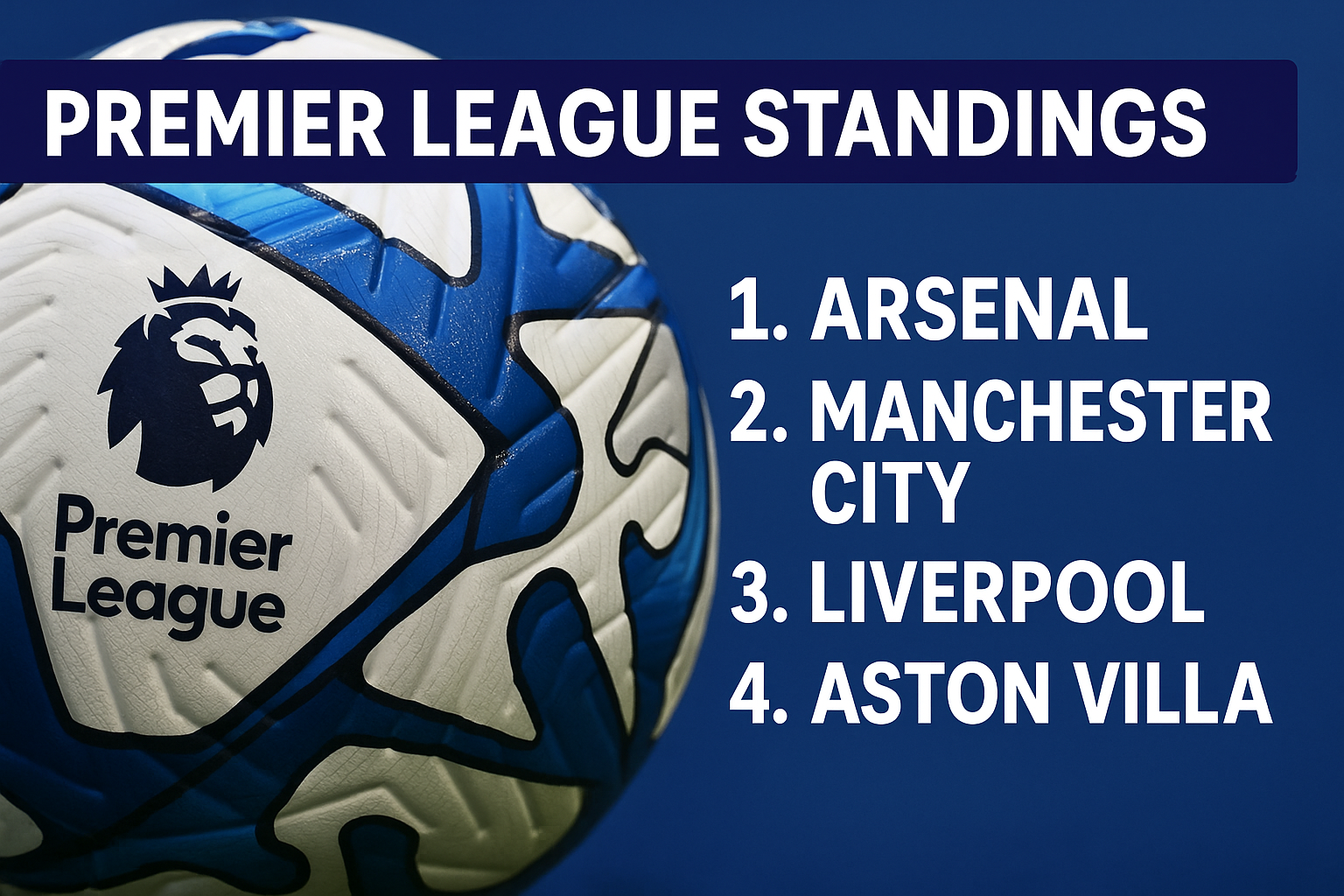 premier league standings