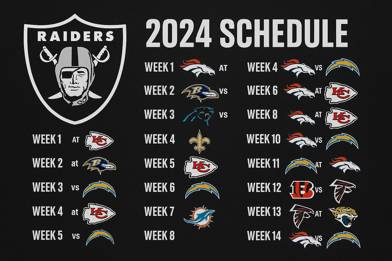 raiders schedule