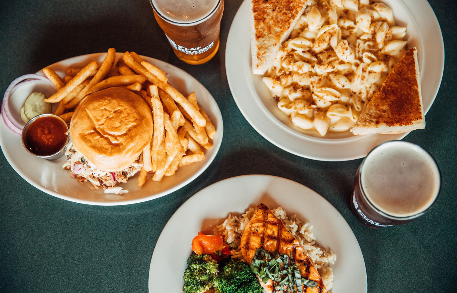 Order from a fresh and diverse menu at Flat Branch in Columbia, MO.