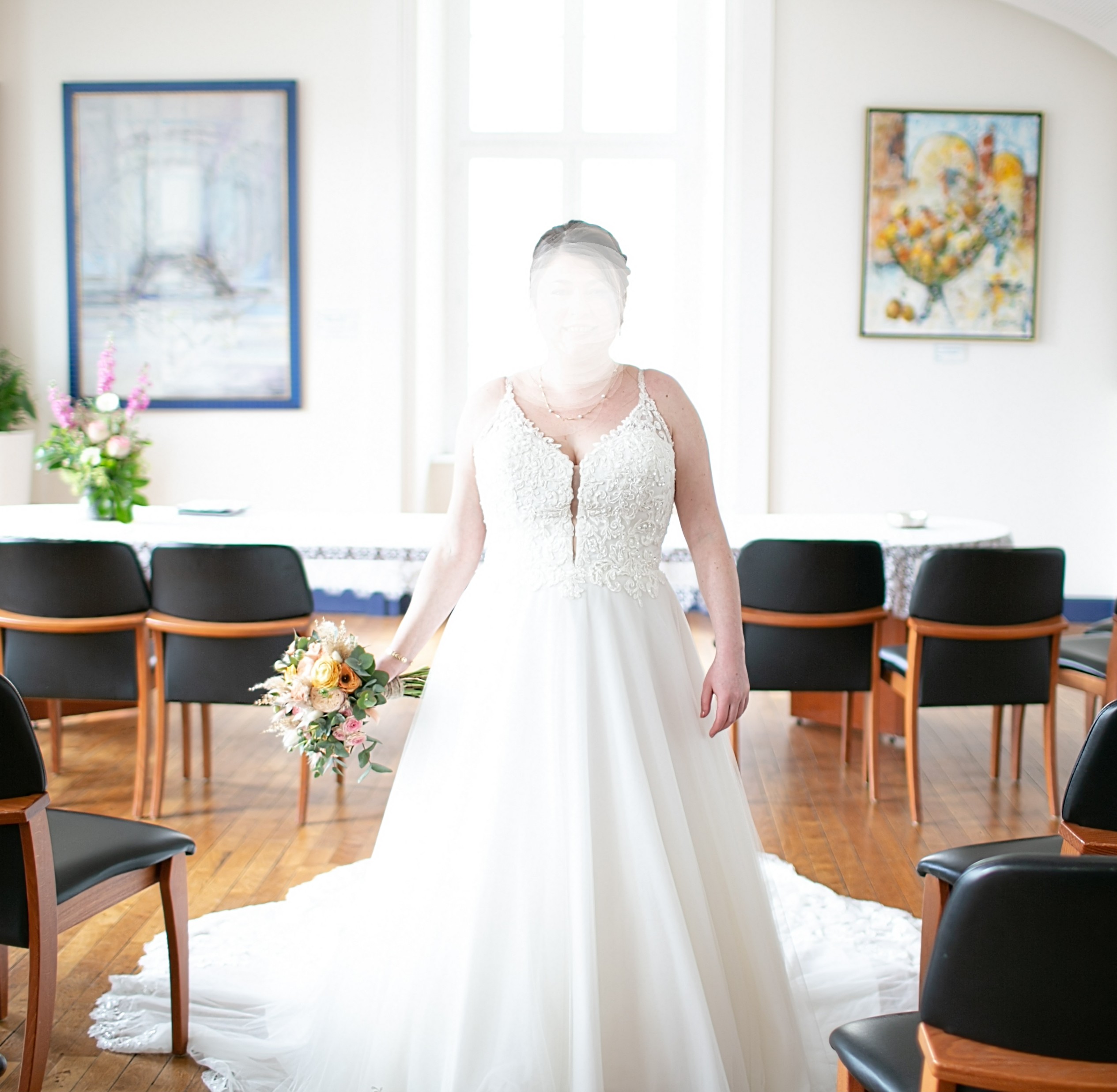 Robe de mariée morilee d'occasion pas chère taille 42 - Joyne