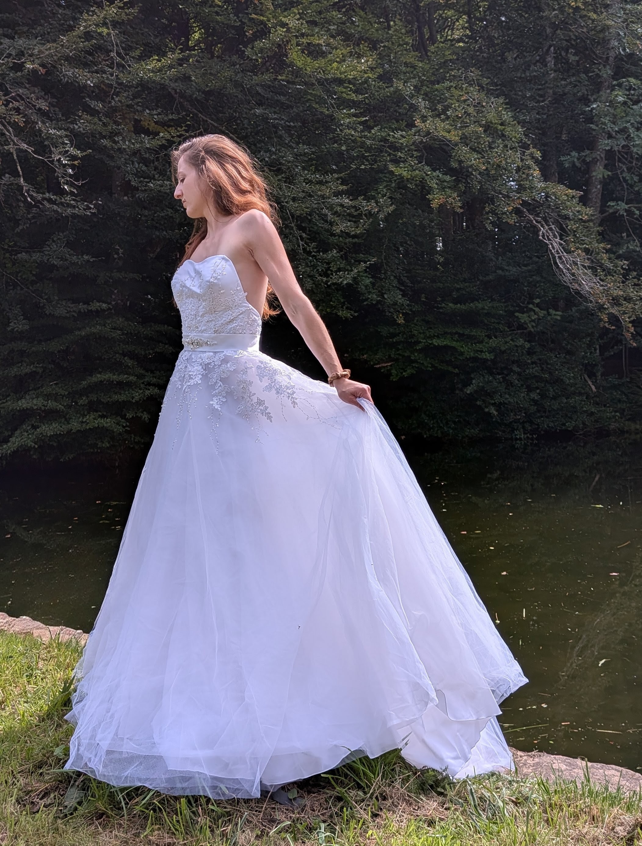 Robe de mariée Empire du mariage d'occasion pas chère taille 36/38 - Joyne