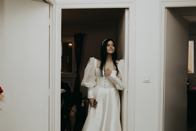 Robe de mariée Sur mesure d'occasion pas chère taille 38 - Joyne