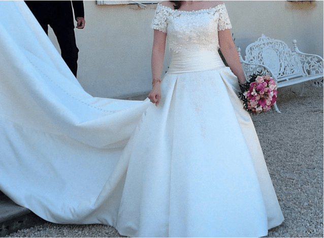 Robe de mariée Pronovias d'occasion pas chère taille 38 - Joyne