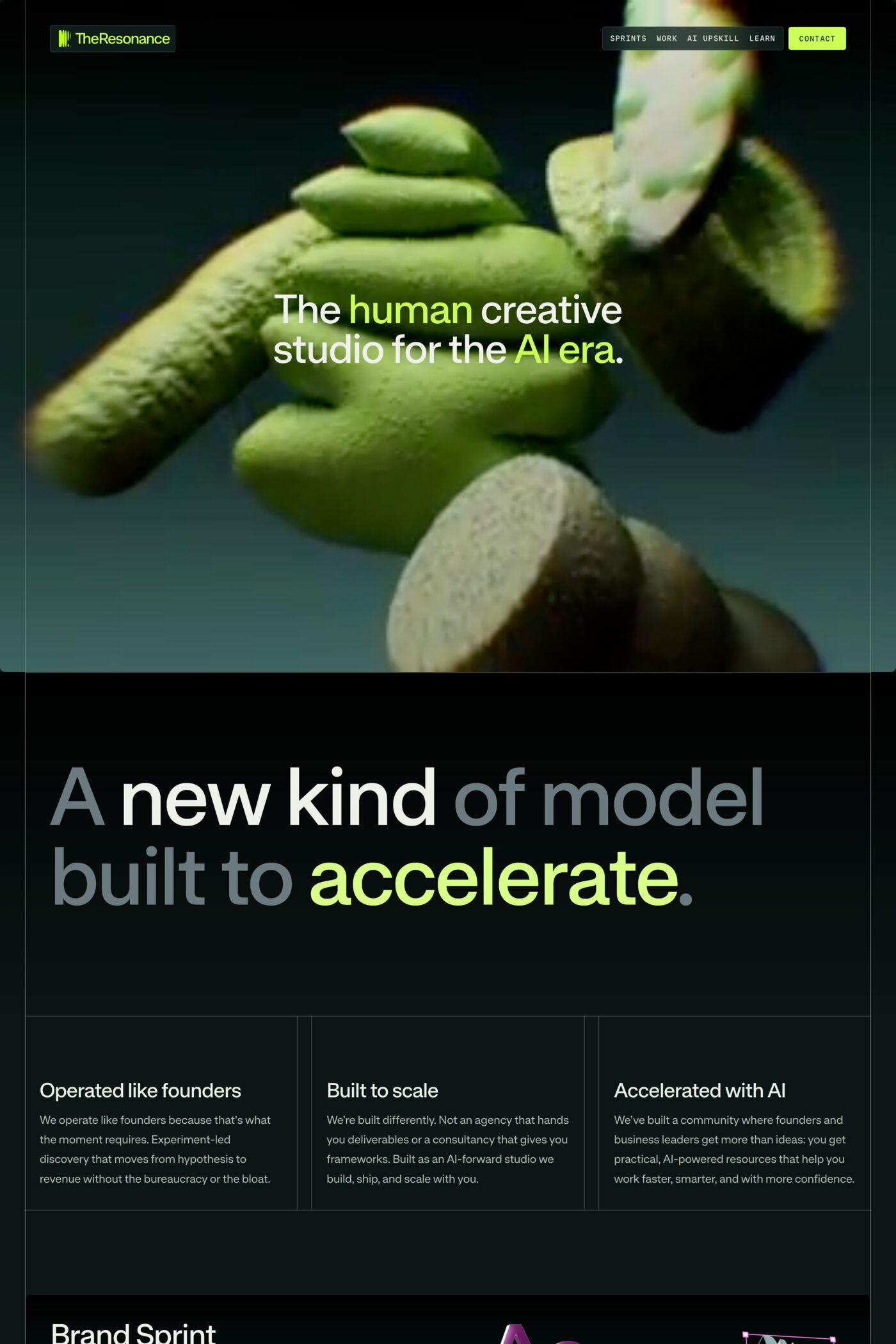 The Resonance Studio website screenshot