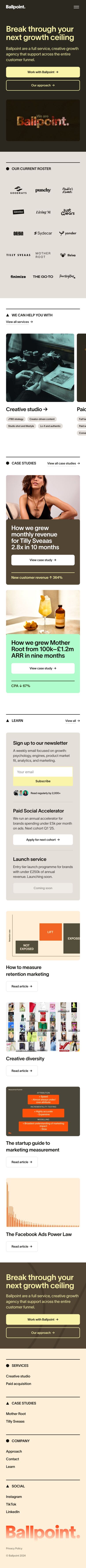 Ballpoint mobile screenshot