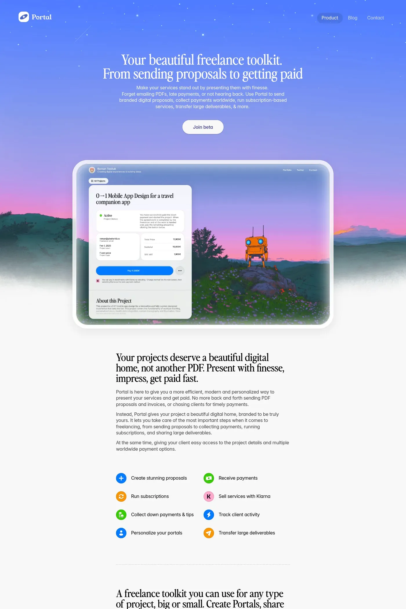 Portal website screenshot
