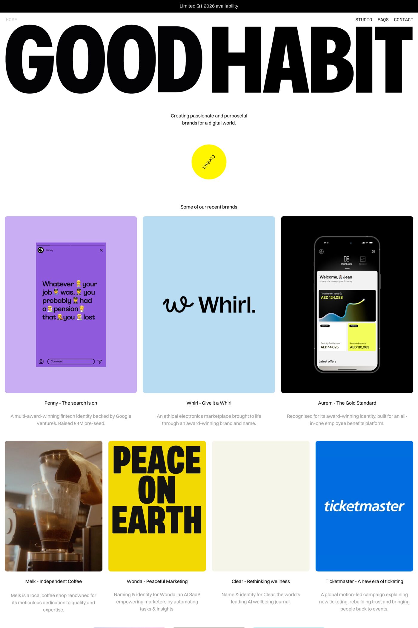 Good Habit website screenshot