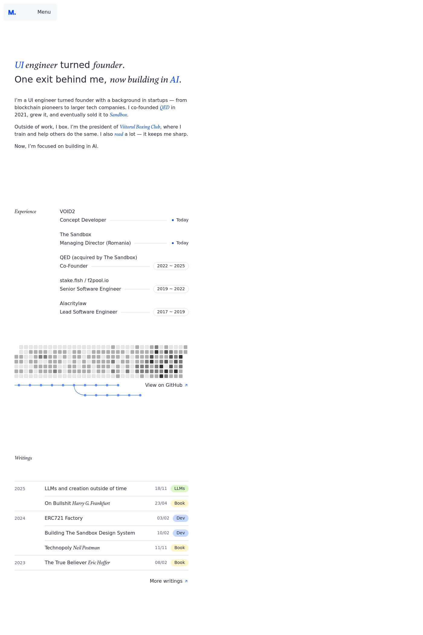 Marius Bălaj website screenshot