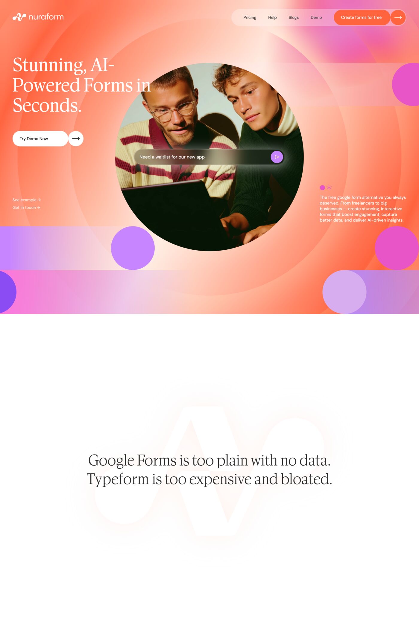 Nuraform desktop screenshot