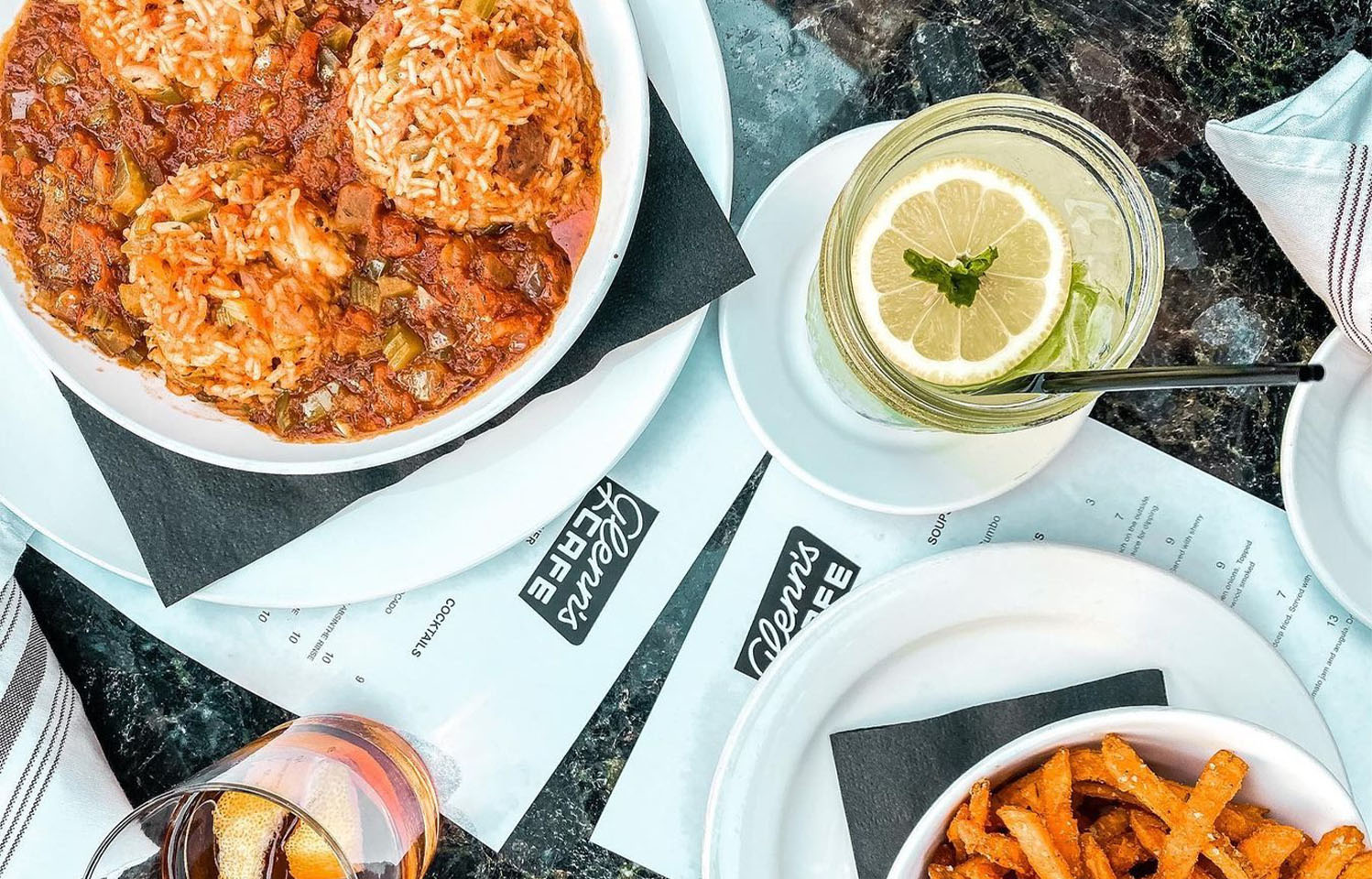 Hop over to Glenn's Cafe breakfast through dinner, with indoor and outdoor seating in Columbia, MO.