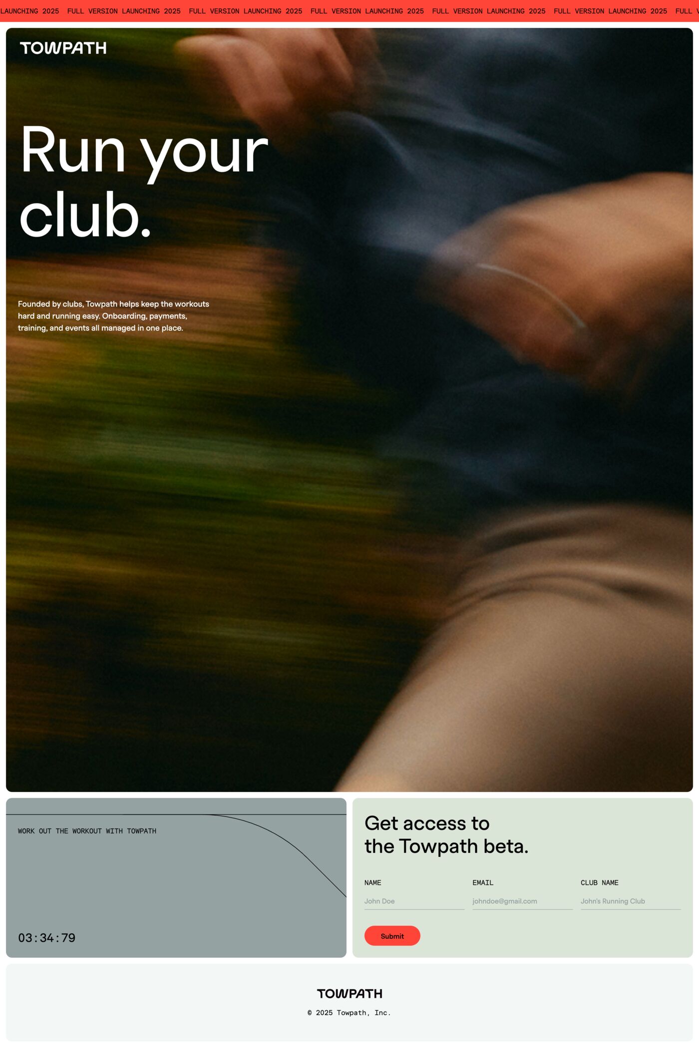 Towpath website screenshot