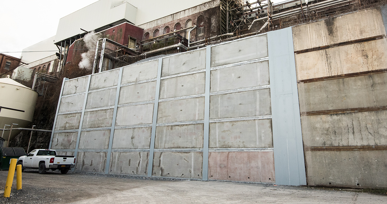 CLIFF STABILIZATION RETAINING WALL