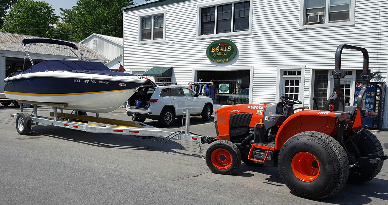 CUSTOM FABRICATED HYDRAULIC BOAT TRAILER