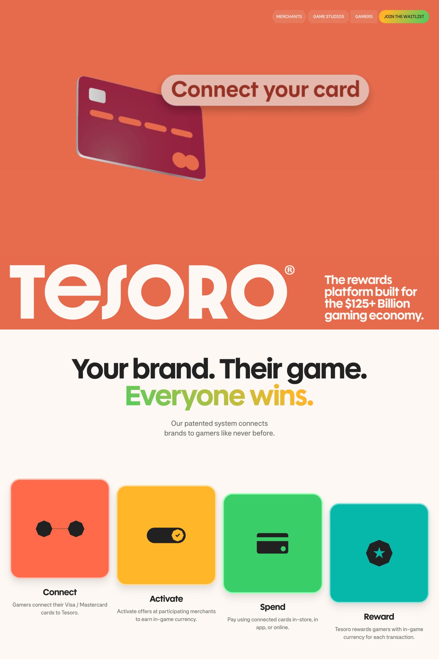 Tesoro website screenshot