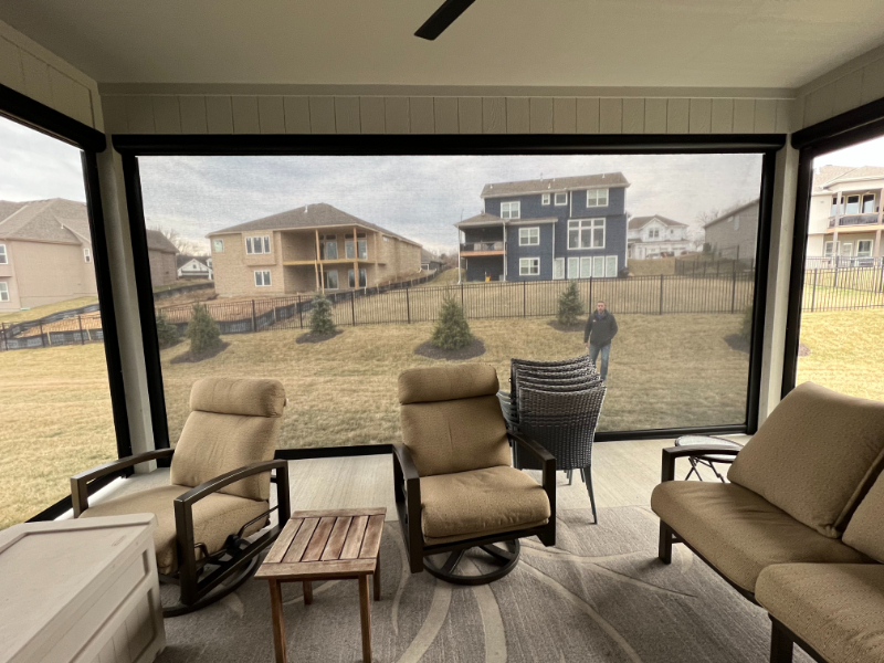 Love is Blinds 300 S Interstate 35 East Service Rd, Suite #102 Waxahachie, TX 75165 Exterior Patio Shades Installation