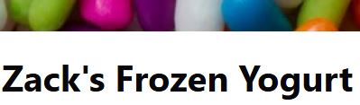 Zack's Frozen Yogurt