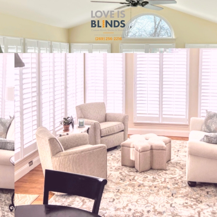 Love is Blinds-Custom Blinds, Shades, Shutters, 10429 E M-89 Hwy Suite 115, Richland, MI 49083, (269) 256-2216 Custom Shutters