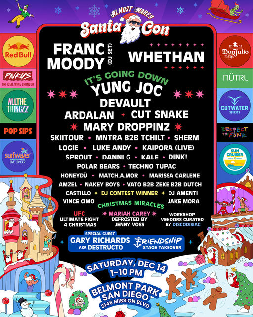 Flyer for Santa-Con 2024