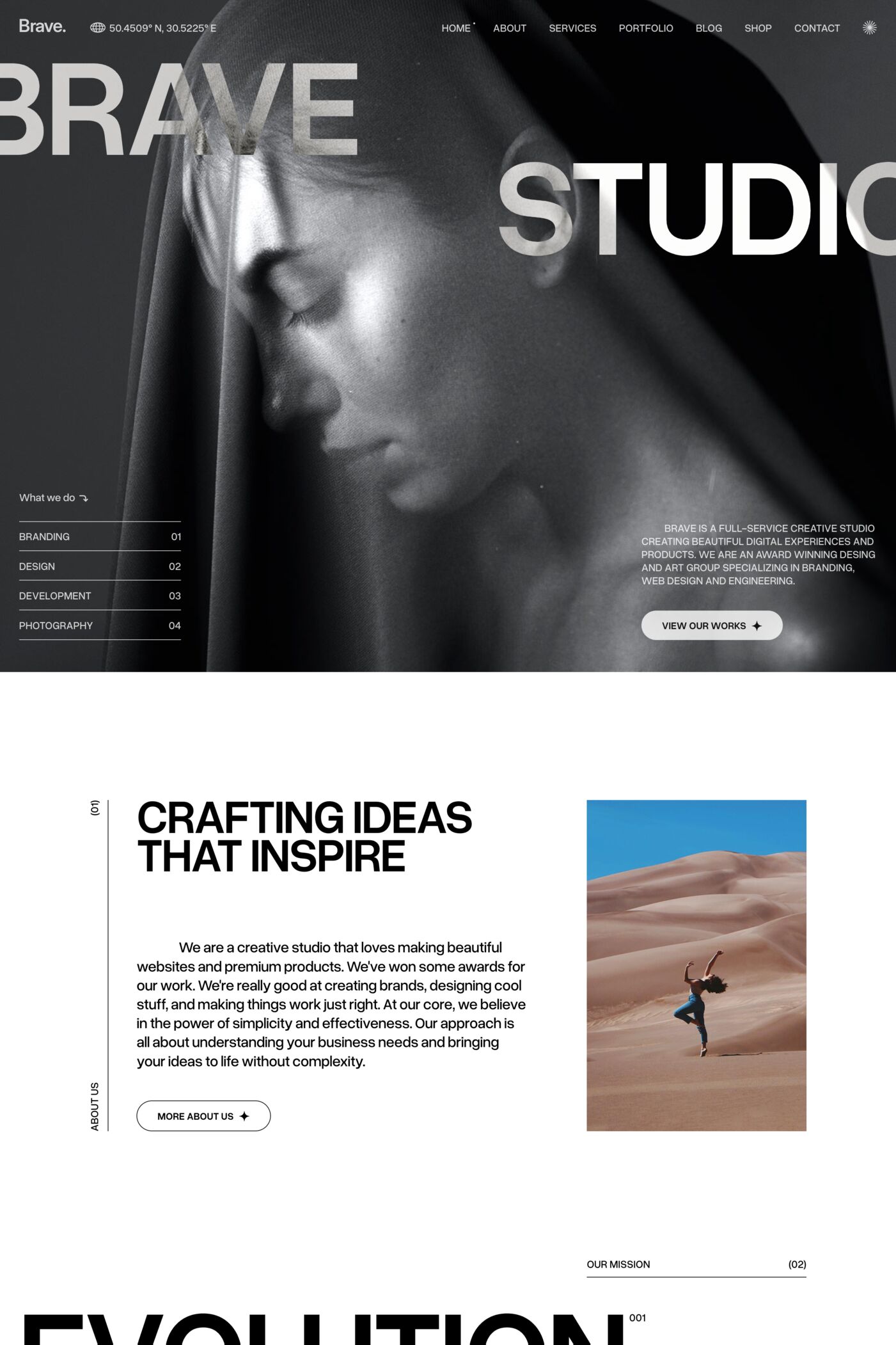 Brave Studio template screenshot