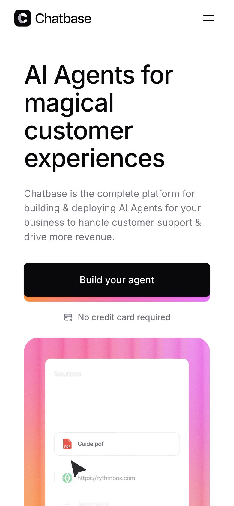 Chatbase mobile screenshot