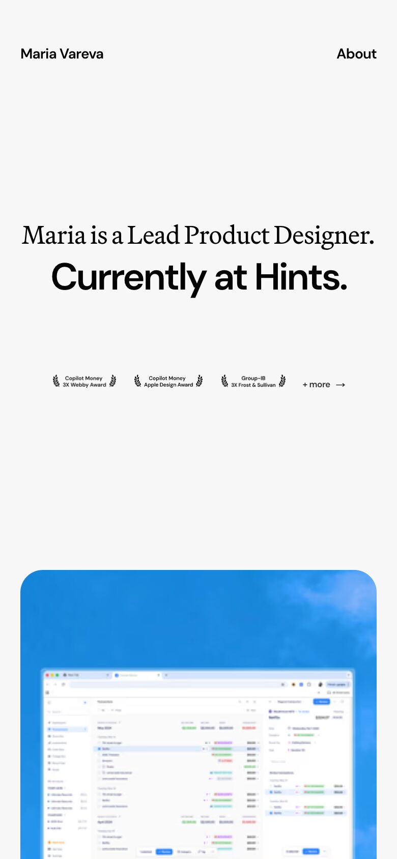 Maria Vareva mobile screenshot