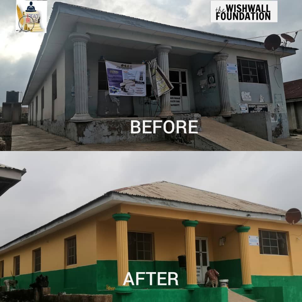 The WishWall Foundation & Simonetta Lein Funds Medical Facility Upgrade in Nigeria, Africa. Before & After