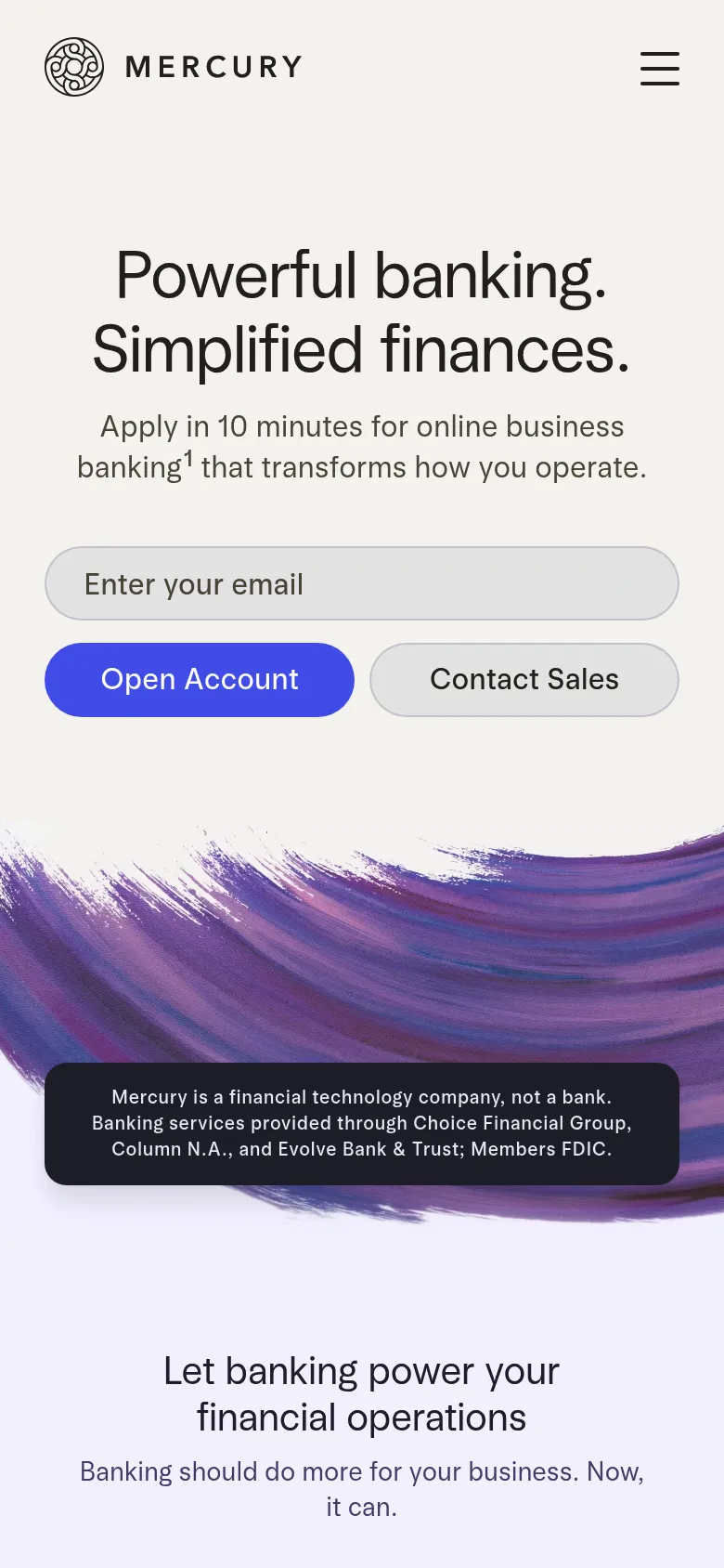 Mercury  mobile screenshot