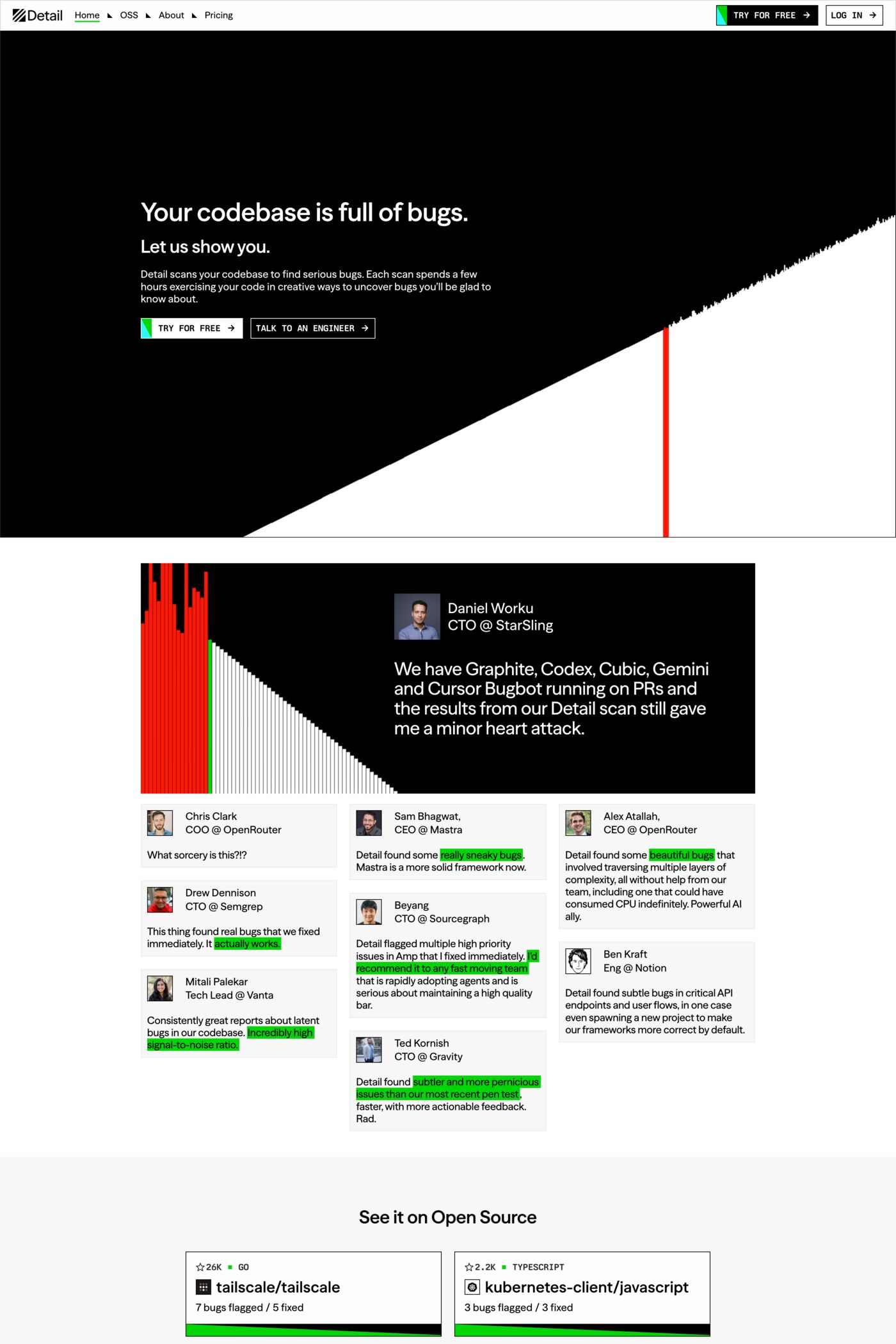 Detail website screenshot