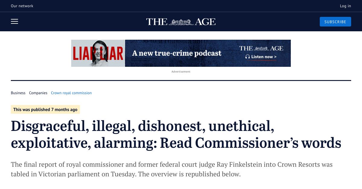 Disgraceful illegal dishonest unethical exploitative alarming Read commissioners words