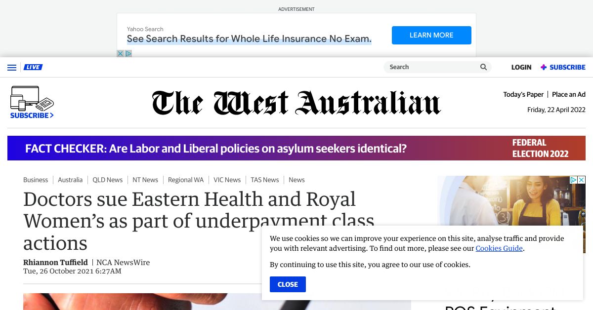 Doctors sue Eastern Health and Royal Womens as part of underpayment class actions