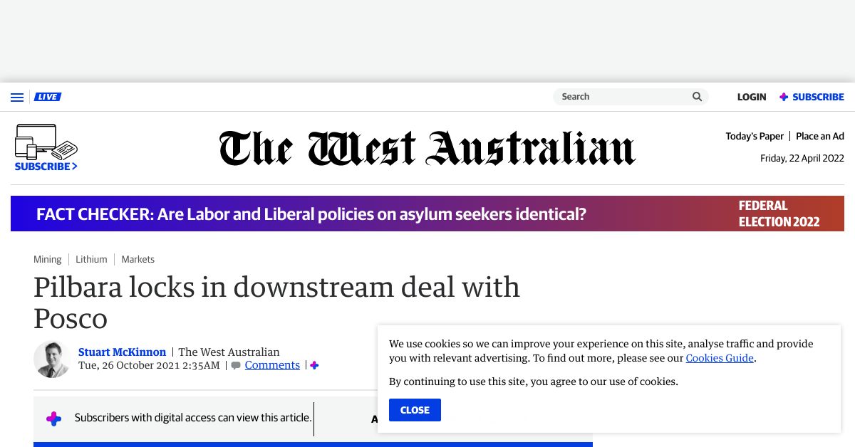 Pilbara locks in downstream deal with Posco