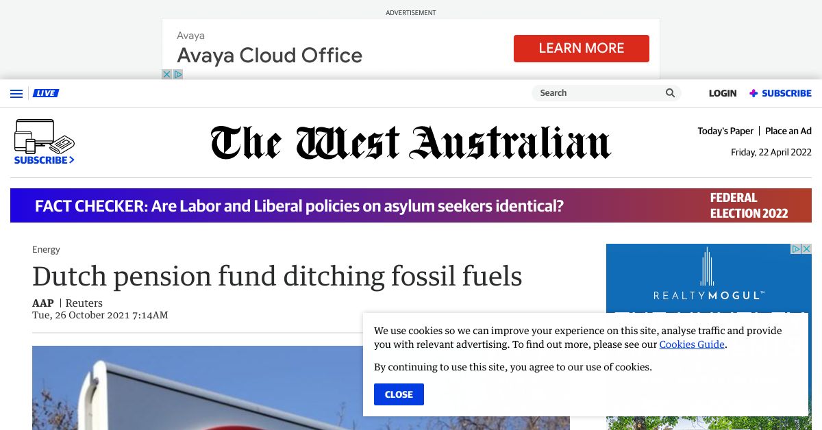 Dutch pension fund ditching fossil fuels