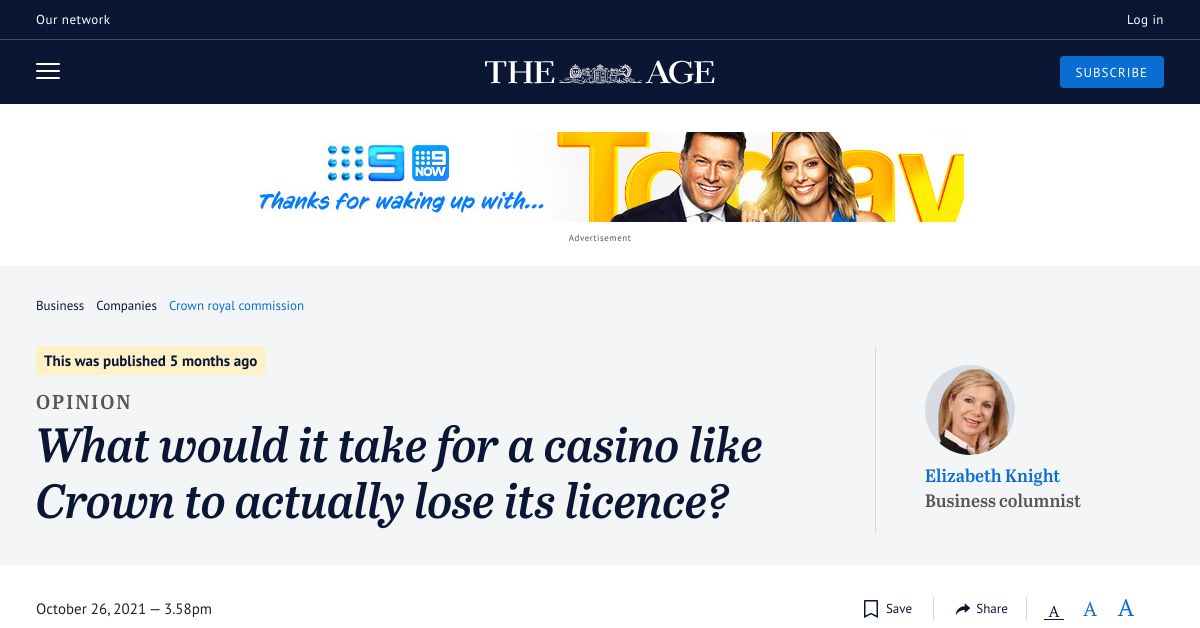 What would it take for a casino like Crown to actually lose its licence