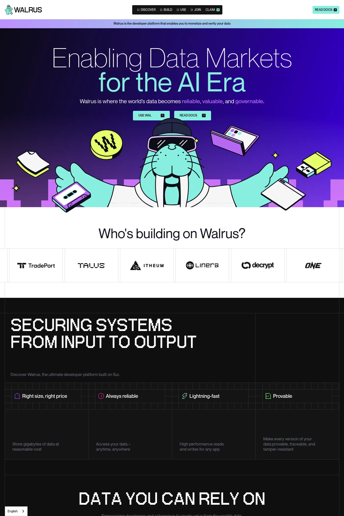 Walrus website screenshot