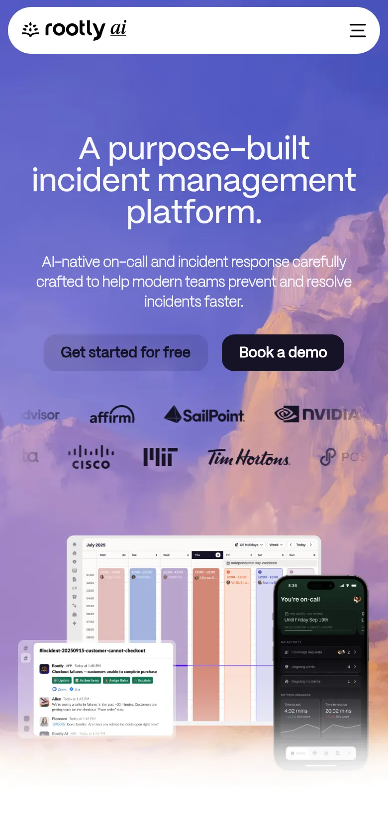 Rootly mobile screenshot