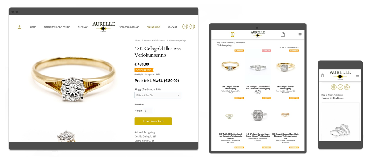 Website Referenz Aurelle Juwelier