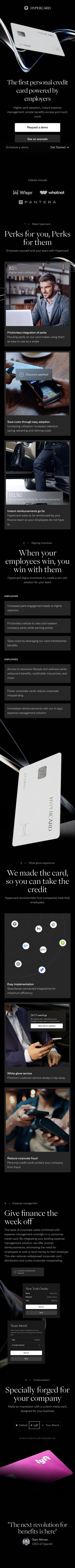 Hypercard mobile screenshot