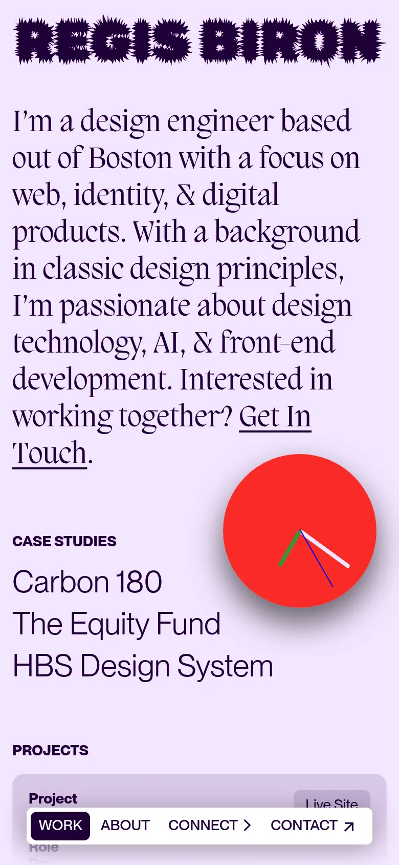 Regis Biron mobile screenshot