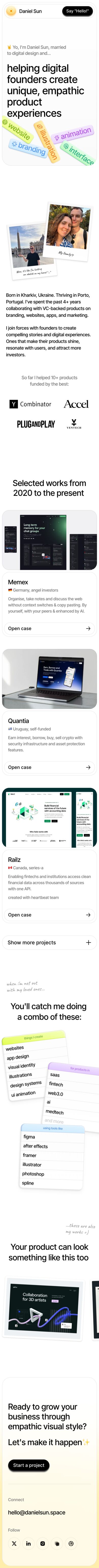 Daniel Sun mobile screenshot