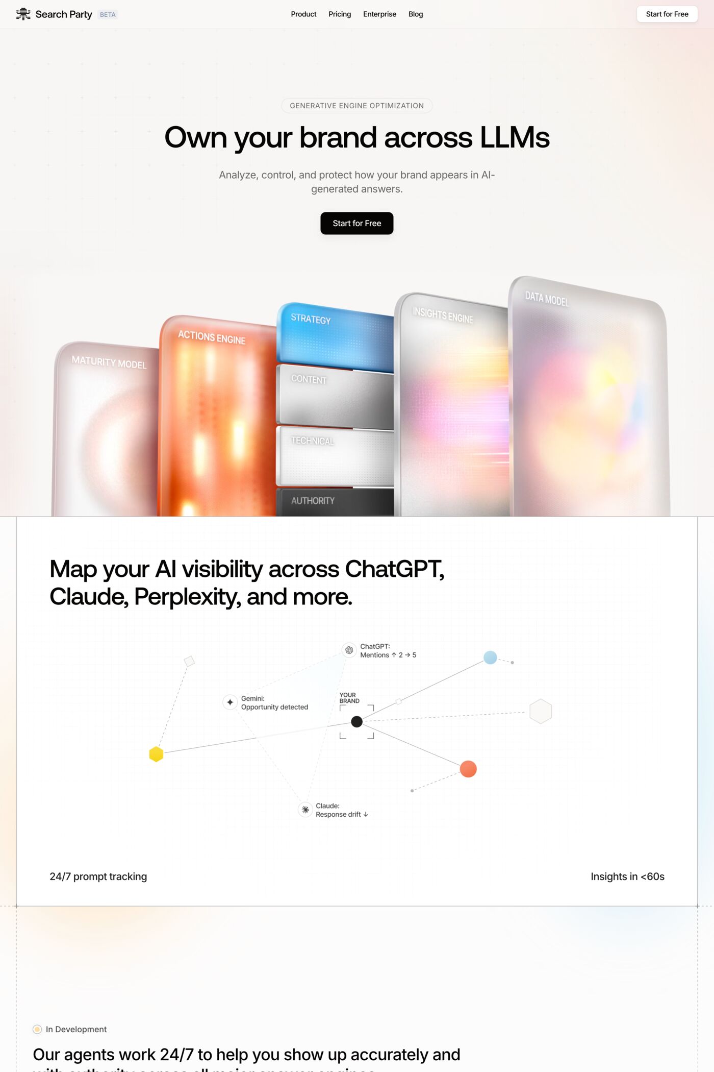 Search Party website screenshot