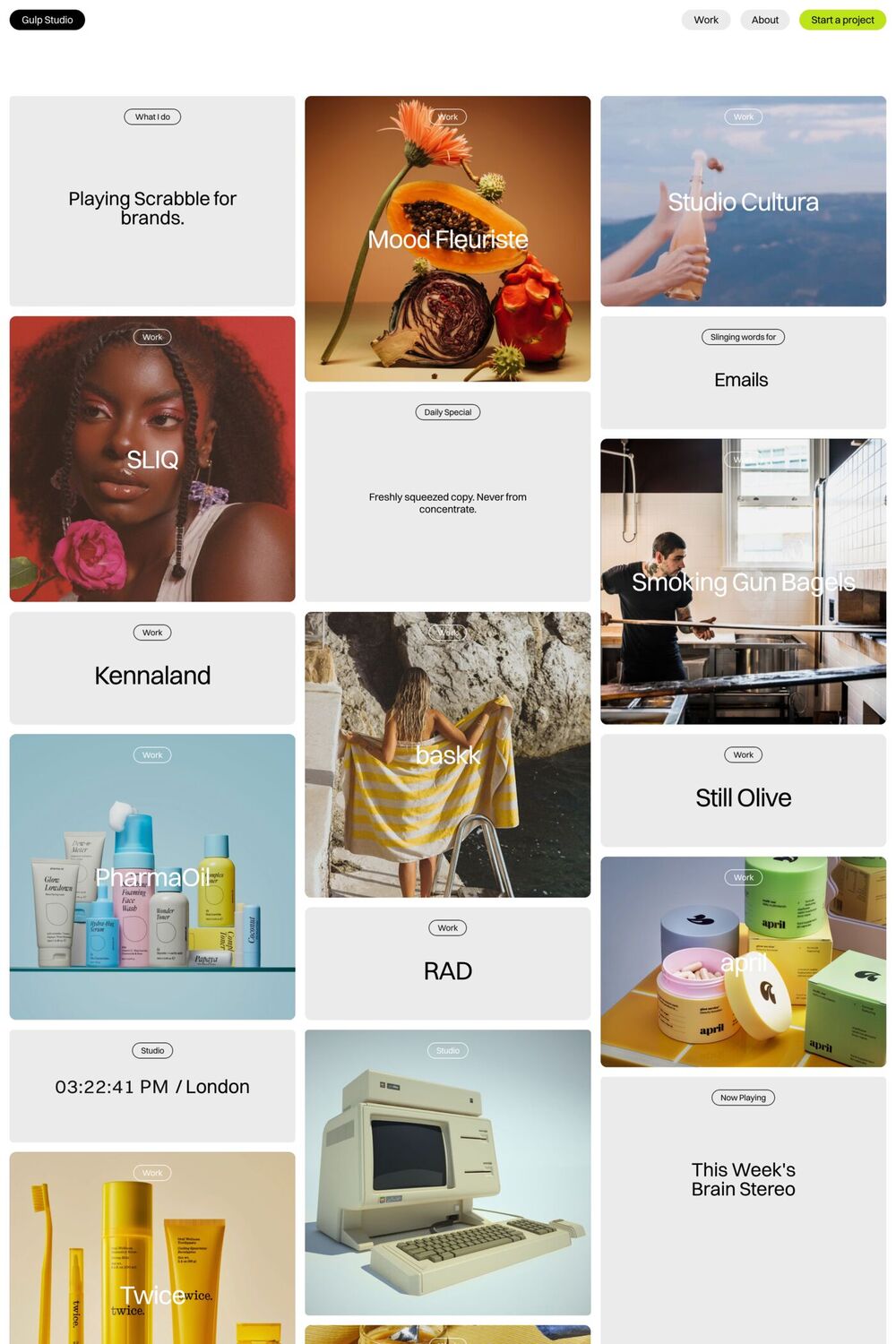 Gulp Studio website screenshot