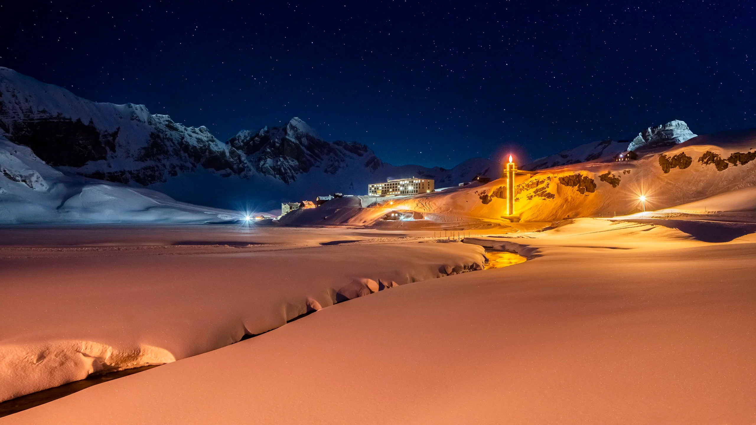 Frutt Mountain Resort - Luxury ski hotel gallery image 20 showing alpine architecture, interior design, or mountain views