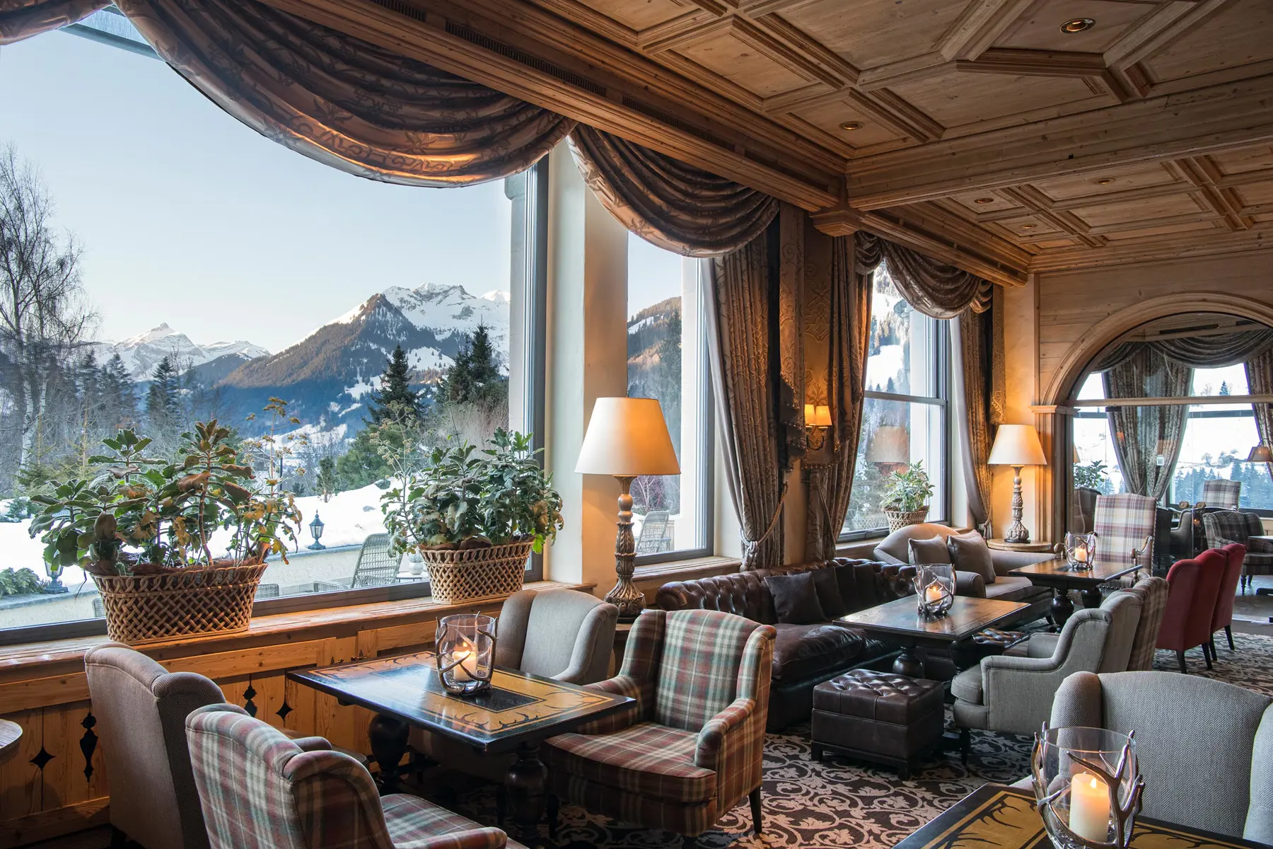 Gstaad Palace - Luxury ski hotel gallery image 12 showing alpine architecture, interior design, or mountain views