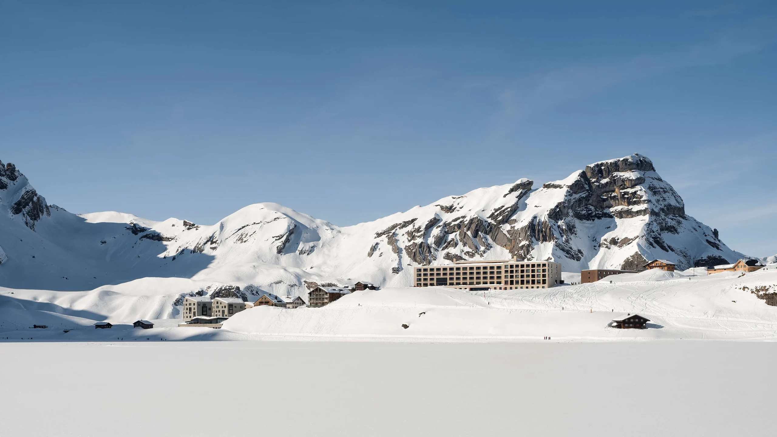 Frutt Mountain Resort - Luxury ski hotel gallery image 15 showing alpine architecture, interior design, or mountain views