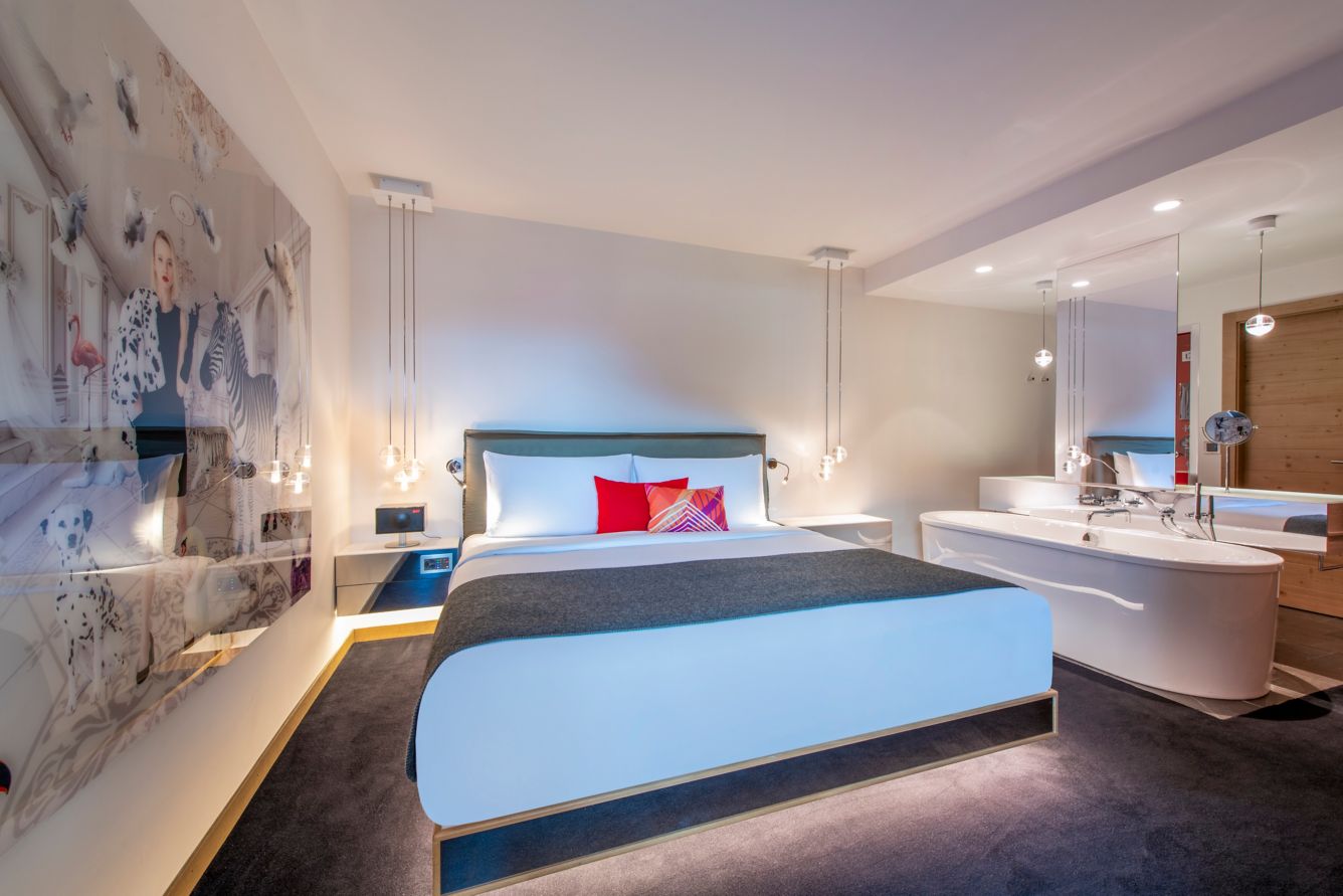 W Verbier - Luxury ski hotel gallery image 33 showing alpine architecture, interior design, or mountain views