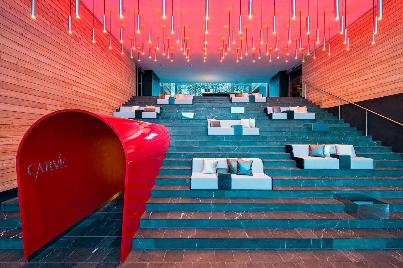 W Verbier - Luxury ski hotel gallery image 4 showing alpine architecture, interior design, or mountain views