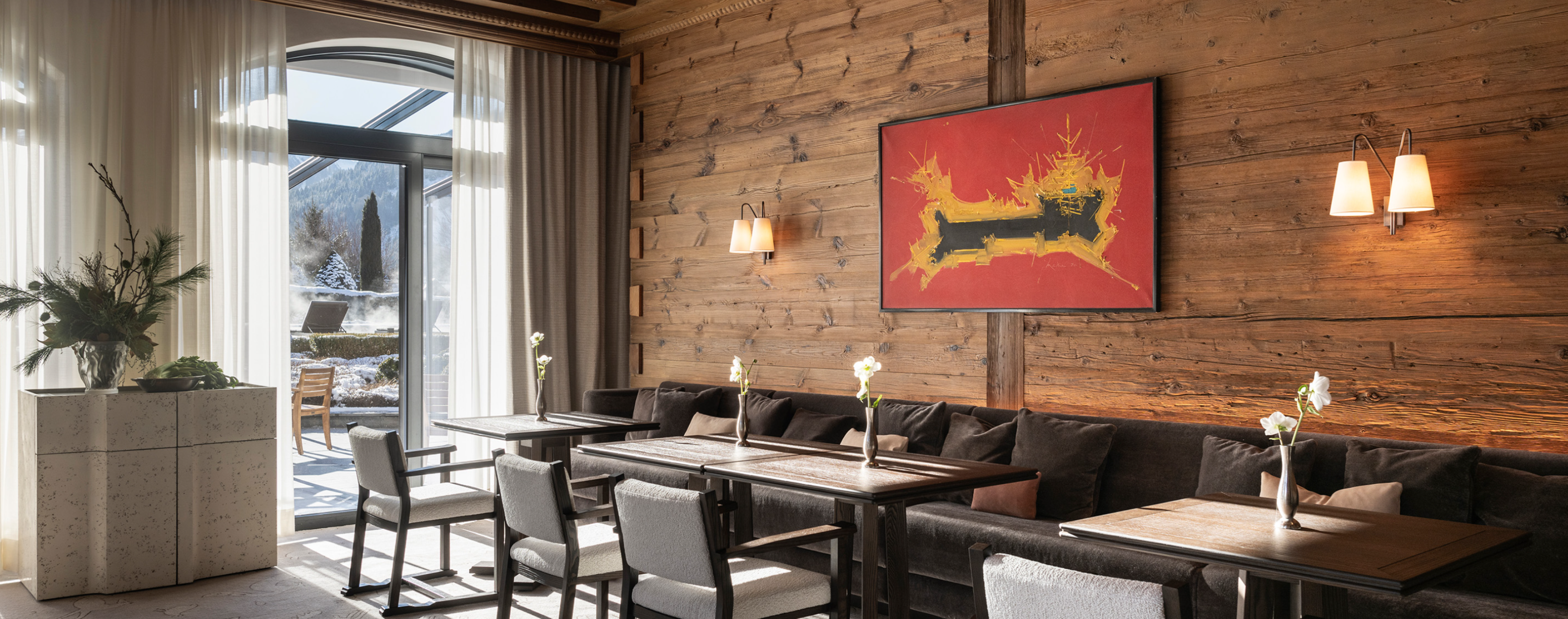 The Alpina Gstaad - Luxury ski hotel gallery image 4 showing alpine architecture, interior design, or mountain views