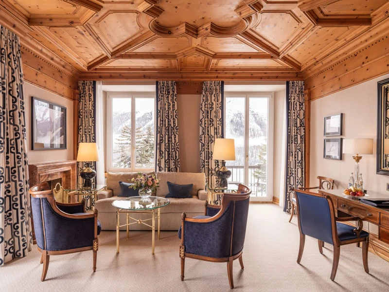 Kulm Hotel St. Moritz - Luxury ski hotel gallery image 14 showing alpine architecture, interior design, or mountain views
